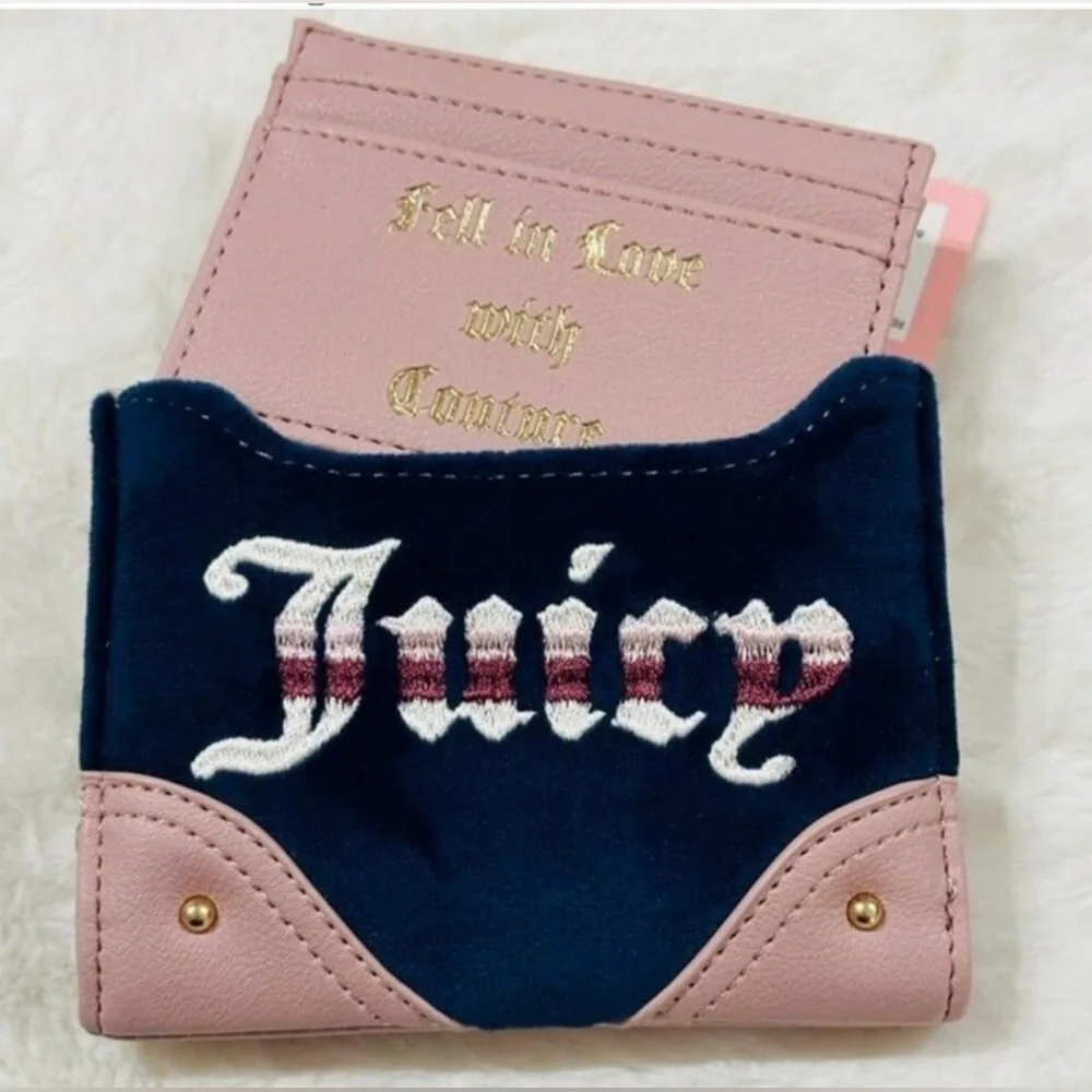 Juicy Couture Blue Bi Fold Wallet. No call Outs. No Cancellation NWT - Picture 1 of 4
